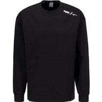 PUMA Herren Sweatshirt schwarz Baumwolle unifarben von Puma