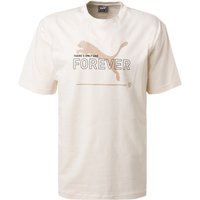 PUMA Herren T-Shirt beige Baumwolle von Puma