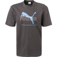 PUMA Herren T-Shirt grau Baumwolle von Puma