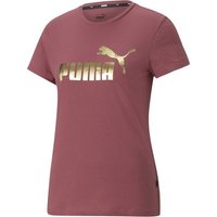 PUMA T-Shirt Damen T-Shirt - ESS+ Metallic Logo Tee, Rundhals von Puma