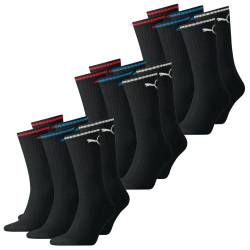 Puma Unisex Herren Damen Socken PUMA SPORT CREW STRIPE - 6er 9er 12er Multipack von Puma