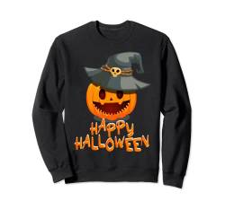 Freundlicher Kürbis mit Hut - Happy Halloween Sweatshirt von Pumpkin Kürbis Happy Halloween Trick or Treat