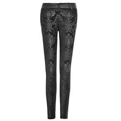 Punk Rave Stoffhose - Black Damask S von Punk Rave