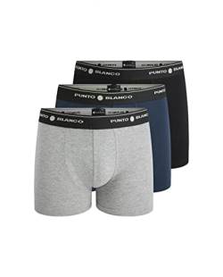 Punto Blanco Herren Dreifach geschlossen Basix Boxershorts, Mehrfarbig (Surtido 595), Medium (3er Pack) von Punto Blanco