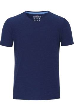 Pure Functional Slim Fit T-Shirt V-Ausschnitt dunkelblau, Einfarbig von Pure