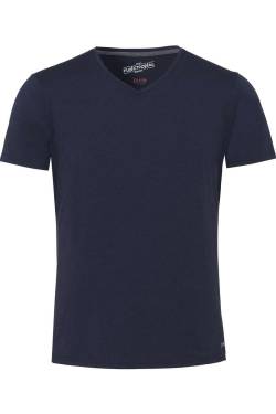 Pure Functional Slim Fit T-Shirt V-Ausschnitt marine, Einfarbig von Pure