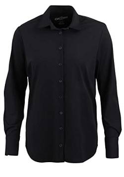 Pure Modern Functional Bluse Hemdkragen Zwei-Knopf-Manschette schwarz Größe M von Pure