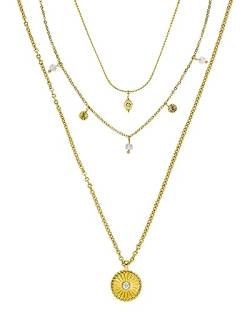 Purelei® Kaipo Ketten Set (Gold) – Ketten für Damen aus langlebigem Edelstahl – Wasserfeste Ketten mit Anhänger – Verstellbare Länge – Halsketten für deinen individuellen Look von Purelei