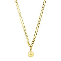Purelei® Monarch Kette (Gold), Wasserfeste grobgliedrige Halskette für Männer, Halskette für Herren aus Edelstahl mit Anhänger, Geschenk für Männer, bis 70cm Länge verstellbar von Purelei