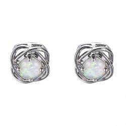 Purmy 925er Sterling Silber Frauen Ohrstecker mit Weißer Opal,Bestes Geschenk für eine Freundin von Purmy