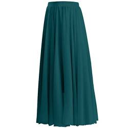 Damen Plisseerock Skirt Maxirock Tanzrock Elegant Lang Lässig Einfaches Skirts Falten Höhe Taille A Line Freizeit Elastische Einfarbign Frühlingsrock Faltenrock Strandrock Freizeitrock von Pursuit-W