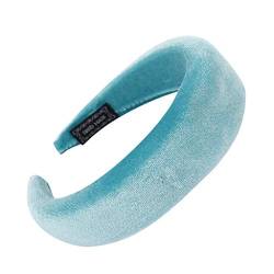 Haarreif Damen Klassischer Basic Haarreif Samt Breit Stirnband Kopfband Haarband Minimalistischen Haarschmuck Elegant Vintage Haarband Sport Stirnbänder für Mädchen Frauen (02-Sky Blue, One Size) von Pursuit-W