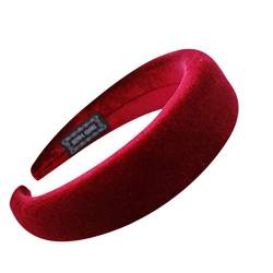 Haarreif Damen Klassischer Basic Haarreif Samt Breit Stirnband Kopfband Haarband Minimalistischen Haarschmuck Elegant Vintage Haarband Sport Stirnbänder für Mädchen Frauen (02-Wine, One Size) von Pursuit-W