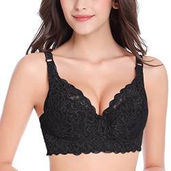 Pursuit-W Damen BHS Bügellose Bustier Mädchen Atmungsaktiver Strecken rutschfest Bralette Leicht Bequeme Baggy Sport-BHS Lifting Soft BH Tank Top Nahtlose Klassische Bequem Stretch Bra (Black, 95D) von Pursuit-W