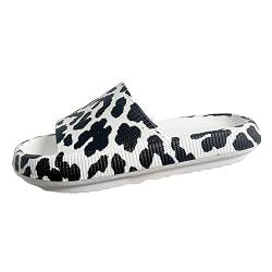 Pursuit-W Schlappen Damen Badeschlappen Badeschuhe Hausschuhe Slippers Leopard Airfoot Super Weiche Sohle rutschfeste Badelatschen Sommer Wolkenschuhe Unisex Indoor/Outdoor Duschsandale von Pursuit-W