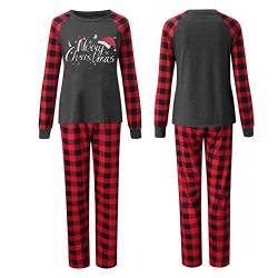 Schlafanzug Weihnachten Familie Pyjama : Weihnachts Damen Herren Jungen Mädchen Kinder Baby Weihnachtspyjama Set Hose Tshirt Nachthemd Hausanzug Outfit Weihnachtsanzug Home Kleidung Winter (02-Red, S) von Pursuit-W