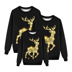 Weihnachtspullover Familie Set Winterpullover Kinder Damen Herren Hässlicher Pärchen Weihnachten Pullover Warm Winter Sweatshirt Ugly Pullis Jumper Weihnachtspullis Langarm Strickpullover von Pursuit-W