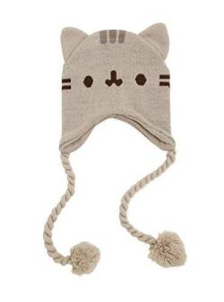 Pusheen Cat Face Ears - The Beanie Hat - Grau mit Quasten, GRAU, Mittel von Pusheen
