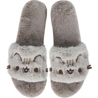 Pusheen Hausschuh - The Cat - EU37 bis EU42 - für Damen - Größe EU37 - braun  - EMP exklusives Merchandise! von Pusheen