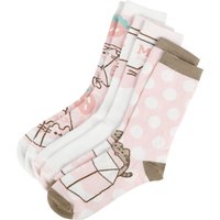 Pusheen Socken - Strawberry - EU35-38 bis EU39-42 - für Damen - Größe EU 35-38 - multicolor  - EMP exklusives Merchandise! von Pusheen