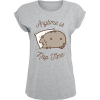 Pusheen T-Shirt - Anytime Is Nap Time - XS bis 5XL - für Damen - Größe 3XL - grau meliert  - EMP exklusives Merchandise! von Pusheen