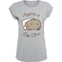 Pusheen T-Shirt - Anytime Is Nap Time - XS bis 5XL - für Damen - Größe 4XL - grau meliert  - EMP exklusives Merchandise! von Pusheen