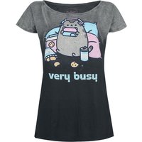 Pusheen T-Shirt - Very Busy - S bis 4XL - für Damen - Größe L - dunkelgrau  - EMP exklusives Merchandise! von Pusheen