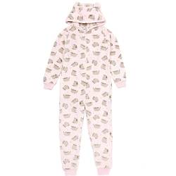 Pusheen The Cat Onesie für Mädchen | Kinder Teens Rosa Braun ODER Charakteroptionen Katze Pyjamas | Sherpa Fleece Kapuze mit Reißverschluss von Pusheen