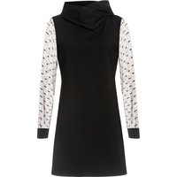 Pussy Deluxe Black Dots Shawl Hooded Damen Sweatkleid schwarz von Pussy Deluxe