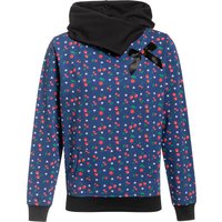 Pussy Deluxe Cat Paws & Cherries Damen Schalkragenpullover blau allover von Pussy Deluxe