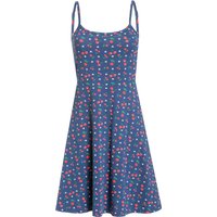 Pussy Deluxe Cat Paws & Cherries Damen Spaghettikleid blau allover von Pussy Deluxe