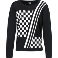 Pussy Deluxe Checkered Knit Damen Strickpullover schwarz/weiß von Pussy Deluxe