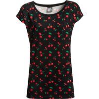 Pussy Deluxe Cherries Damen Loose-Shirt schwarz allover von Pussy Deluxe