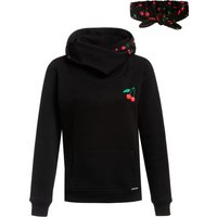 Pussy Deluxe Cherries Damen Schalkragenpullover schwarz allover von Pussy Deluxe