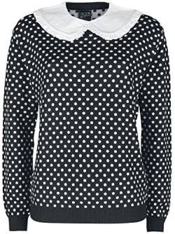 Pussy Deluxe Dotties Damen Strickpullover schwarz Allover, Größe:M von Pussy Deluxe