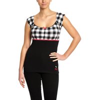 Pussy Deluxe Evie Plaid Damen T-Shirt schwarz/weiß von Pussy Deluxe