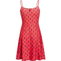 Pussy Deluxe Kitty Cupcake Love Damen A-Linien-Kleid rot allover von Pussy Deluxe