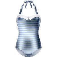 Pussy Deluxe Maritim Damen Badeanzug blau allover von Pussy Deluxe