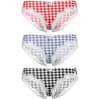 Pussy Deluxe Plaid 3er Set Damen Panty-Set mehrfarbig von Pussy Deluxe