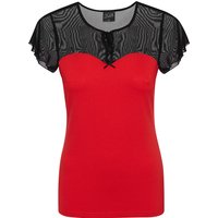 Pussy Deluxe Red Lovley Chic Damen T-Shirt rot von Pussy Deluxe