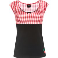 Pussy Deluxe Red Plaid Evie Damen T-Shirt schwarz/rot von Pussy Deluxe