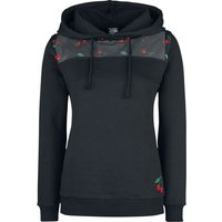 Pussy Deluxe - Rockabilly Kapuzenpullover - Cherries Hoodie - XS bis M - für Damen - Größe XS - schwarz von Pussy Deluxe