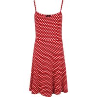 Pussy Deluxe - Rockabilly Kurzes Kleid - Dotties Classic Dress - XS bis XXL - für Damen - Größe XS - rot/weiß von Pussy Deluxe