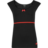 Pussy Deluxe - Rockabilly T-Shirt - Evie Shirt - XS bis XXL - für Damen - Größe M - schwarz/rot von Pussy Deluxe