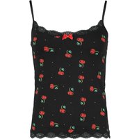 Pussy Deluxe - Rockabilly Top - Cherries Classic Top - XS bis XXL - für Damen - Größe XL - schwarz/rot von Pussy Deluxe