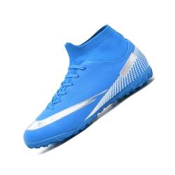 Puvvtyi Fussballschuhe Herren Leichte Fussballschuhe Ohne Stollen Fußballschuhe Jungen Mädchen,Blau,41 EU von Puvvtyi