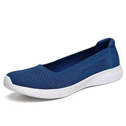 Puxowe Damen Slip On Sneaker Atmungsaktiv Mesh Leiche Freizeitschuhe Bequeme Turnschuhe Sportschuhe Indoor Outdoor Schuhe 37 EU Blue von Puxowe