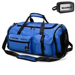 Sporttasche für Herren und Damen, Sporttasche, Reisetasche, Handgepäcktasche, Blau von Pwem