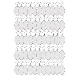 Pyatofly 48 Stück Sublimationsohlen-Rohlinge in Weiß MDF für Sublimation Fußball-Ohrringe Beidseitig mit Ohrringhaken (Fußball) von Pyatofly