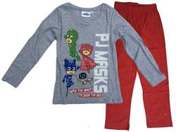 Pyjamahelden PJ Masks Mädchen Schlafanzug (grau, 128) von Pyjamahelden